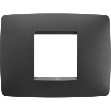 PLACCA ONE 2P NERO SATINATO GEWISS GW16102VN
