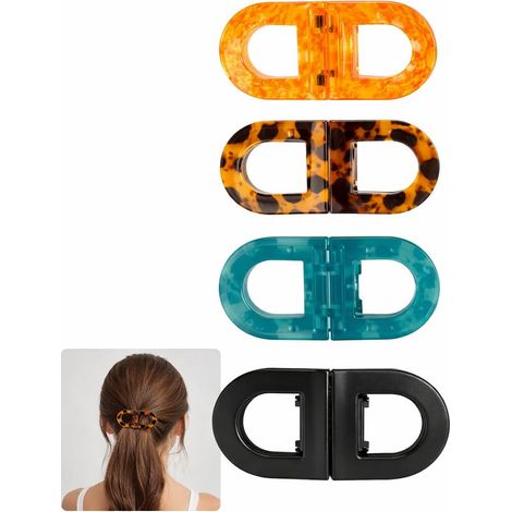 Clips à cheveux magnétiques 4PCS - clip à cheveux sans plis pour femmes, clip à cheveux magnétique sans soudure pour coupe et styling (1 ensemble)