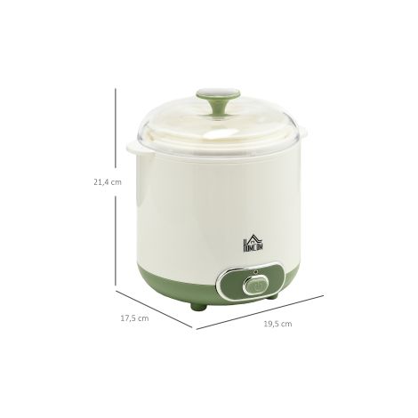 Yaourtière blanche 1,5 L 20 W avec tamis et couvercle pour cuisine, petit déjeuner et dessert (1/5)