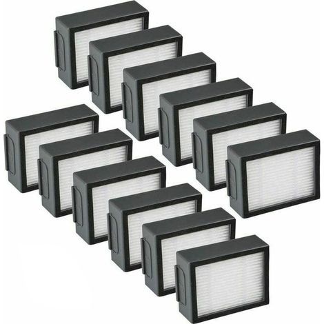 Paquete de 12 filtros compatibles con la serie iRobot Roomba e/i. Filtro de repuesto de alto rendimiento - Accesorios para e5, e6, i3, i4, i6, i7, i7+, i8, i8+ (1/4)