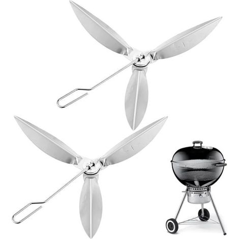 Système de nettoyage One-Touch Lot de 2 Acier Pour barbecue Weber 47 cm (1/5)