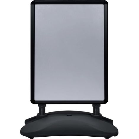 vidaXL A1 Plakatständer mit Wasserbasis Schwarz Aluminiumlegierung