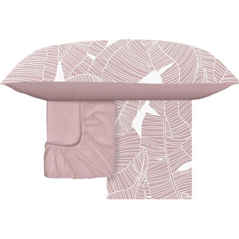 Parure de Lit avec 1 Drap Housse 130x200 Coton 100% Bio Certifié OekoTex Antiacarien Hypoallergénique Respirant Surmatelas Haut 30 cm, 1 Taie Oreiller 50x80 et 1 Drap Plat 180x280 (1/5)