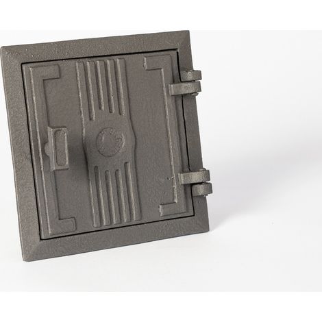 DZ056 - 17 x 17 - Gusseisentür für Aschekasten, Brotbackofen, Küchenofen, Räucherkammer Natur (unlackiert)
