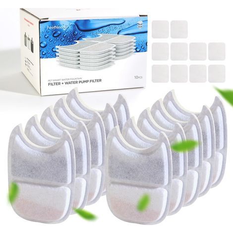 30 Pieces Filter, Ion Exchanger, Activated Carbon, Cotton, Filter for Cat Fountain (1/5)