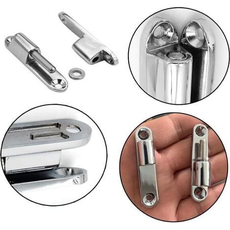 4 Paires de Charnières de Rénovation pour Portes Intérieures – Fixation par Vis – Bande Métallique 35 mm – Compatible Chambres et Pièces (1/3)