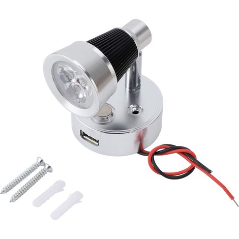 Ortviai Applique LED RV avec interrupteur tactile, alliage d’aluminium et port USB pour bateau, camping-car, caravane (1/5)
