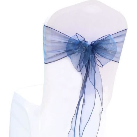 Nœud Décoratif En Organza - 275 cm x 18 cm - Pour Chaise De Mariage Fête - Lot De 30 Pièces (1/5)
