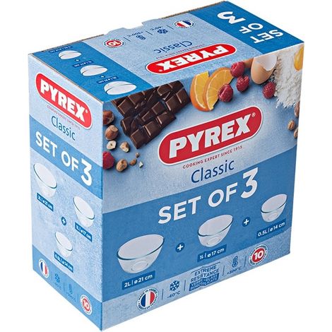 Pyrex Classic 3 Piece Bowl Set