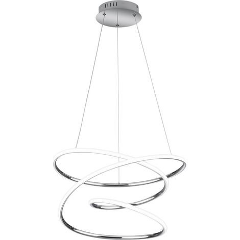 Suspension LED moderne chromée spiralée 36W 4000K dimmable (1/2)
