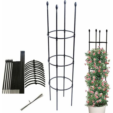 Ede Treillis de balcon cadre grimpant clematis moon climbing plant flower holder outdoor indoor gardening flower pot holder grid - treillis hauteur 133cm (1/5)
