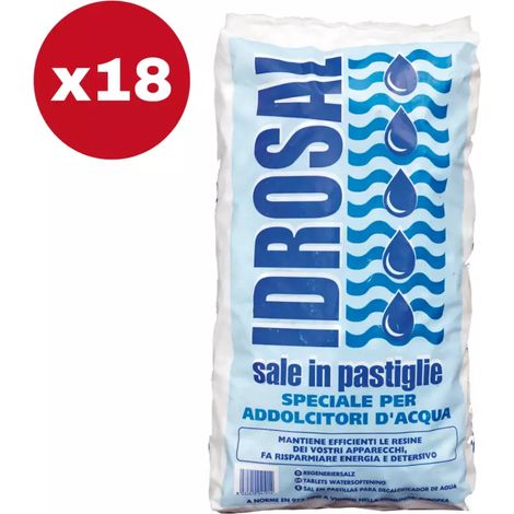 bancale 18 sacchi da 25 kg pastiglie di sale idrosal