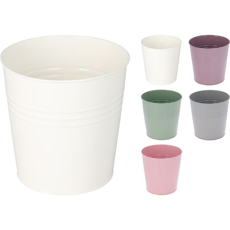4er Blumentopf verschiedene Farben Ø13xH11cm -ME1000060-4er-Rosa-var (1/3)