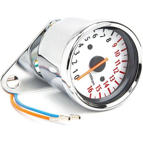 Compte-tours pour moto 1,6 W, boîtier métallique, aiguilles électroniques inductives, indicateur de régime.