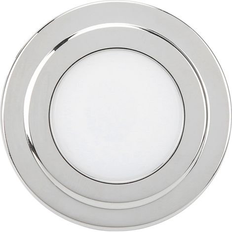 Lampe LED Rond pour Marche Escalier Marine 1,8" Acier Inoxydable 316 Poli IP66 Étanche pour Camping-Car Terrasse Jardin (1/5)