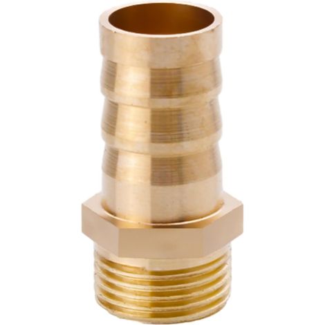 Raccord cannelé en laiton 1/2", filetage femelle, épisseur de métaux, barbillons, raccord tuyau, connecteur adaptateur pour air, eau, huile (épaisseur 8 mm) Filetage Mâle G3/8 14MM (1/5)