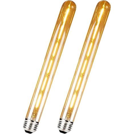 E27 T30 300mm Dekorative LED-Glühbirne, Vintage Retro Industrie Antik Edison Stil, E27 T30, 6W, 600lm, 2700K Warmweiß, 360° Abstrahlwinkel, 230V, Flimmerfrei, Nicht dimmbar (2er-Pack) (1/5)