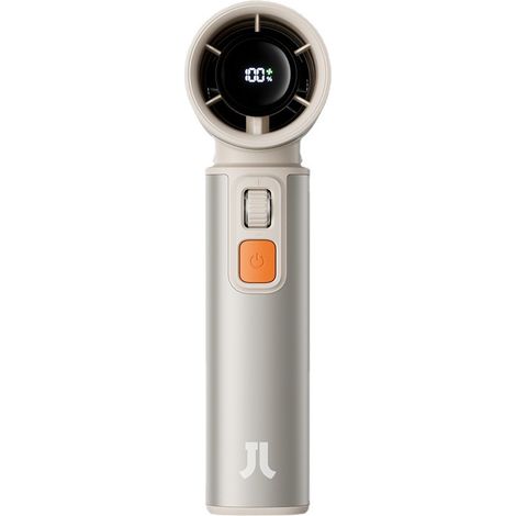 Ventilatore turbo portatile con funzione Air Duster, ventilatore a getto portatile con 1-100 velocità per la pulizia della tastiera/campeggio all'aperto - Beige metallizzato