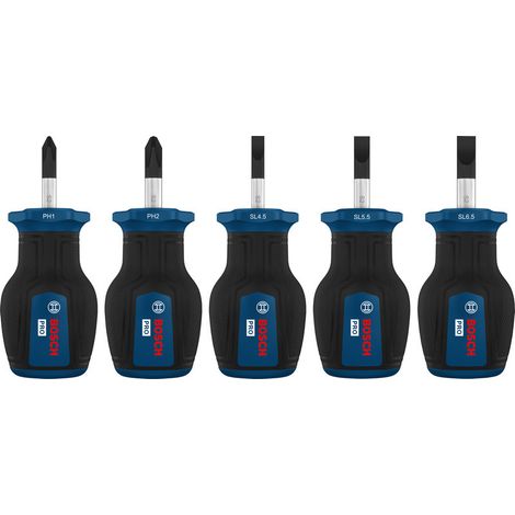 Bosch PRO Stubby-Schraubendreher-Set PH/SL, 5-tlg. - 1600A03HU6