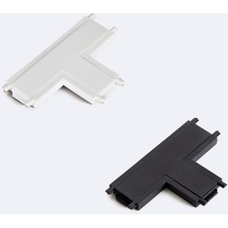 Conector Tipo T para Carril Magnético 25mm SuperSlim 48V Superficie Blanco