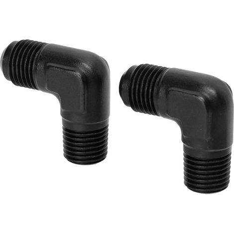 2 adaptateurs de raccord 6AN vers 1/4 NPT pivotants à 90° pour conduite de gaz, pompe d'injection, rail (1/5)