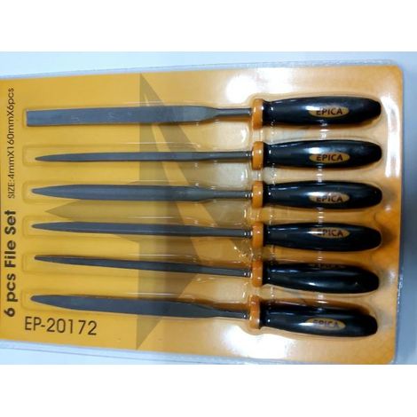 SET 6 LIME di PRECISIONE 160mm LIMA AD AGO TRIANGOLO PIATTA TONDA SEMITONDA (1/5)