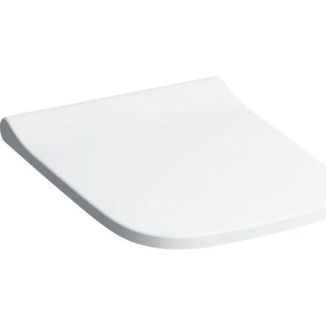 Geberit Smyle Square WC-Sitz 500237011 weiss, mit Absenkautomatik, Scharniere chrom