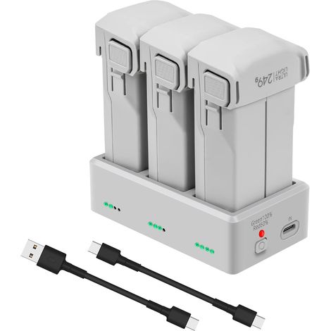Chargeur de Batterie pour Mini 3,Mini 4/3 Pro Drone, Station de Charge,Charger Hub Accessoires (1/5)