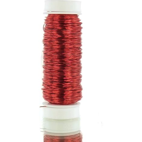 H & R Bastel - Decolackdraht Rot rostfrei Ø 0,3 mm - 50 Meter