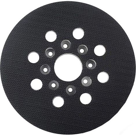 Plaque de ponçage 123 mm pour Bosch PEX 220 A / GEX 125-1 AE – Tampon abrasif à 8 trous, compatible Skil 7402 et 7490 (1/5)