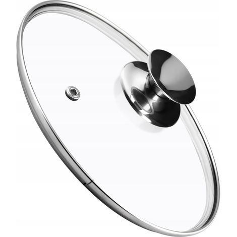 KADAX Topfdeckel, Universaldeckel aus Glas mit Silbergriff, hitzebeständiger Deckel in verschiedenen (1/5)