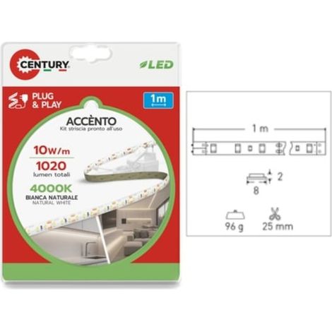 LUCI LED STRISCE AD. MT.1 ACCETO NAT