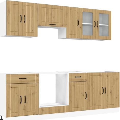 Maison Exclusive - Set Mobili da Cucina 8 pz Kalmar Rovere Artigianale Truciolato
