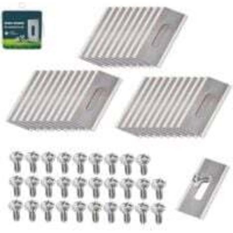 Lot de 30 lames de rechange pour tondeuse robot, lames à trou long, compatibles avec Husqvarna/Automower/Gardena, lames de rechange universelles pour tondeuse robot. (1/4)