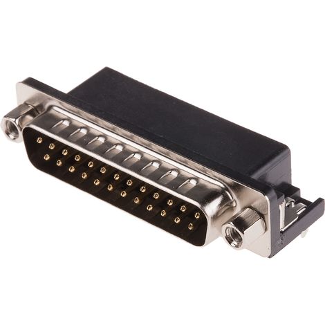 Connecteur Sub-D RS PRO 25 voies Mâle Traversant Angle droit ( Prix pour 1 ) (1/2)