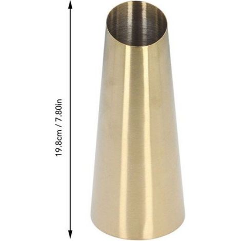 Vase - Doré - Acier Inoxydable 304 - Conique - 19,8 cm - Design Contemporain (1/5)