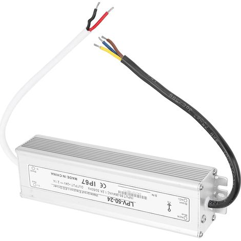 24V 50W IP67 Waterproof LED Power Supply, Aluminum Alloy (1/5)