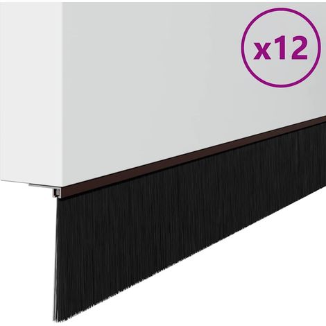 Spazzole per porte a vite 12 pcs Marrone 100 cm vidaXL
