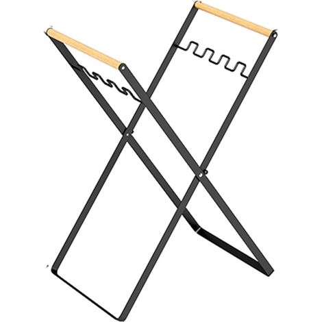 Support de sac poubelle pliable pour une gestion efficace des déchets, Noir (1/5)