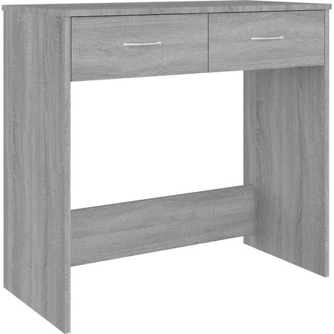 vidaXL Desk Grey Sonoma 80x40x75 cm Engineered Wood