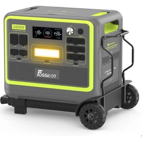 Electric Solar Generator - FOSSIBOT - F2400 - 2048Wh - 2400W - IP68 Waterproof Resistant