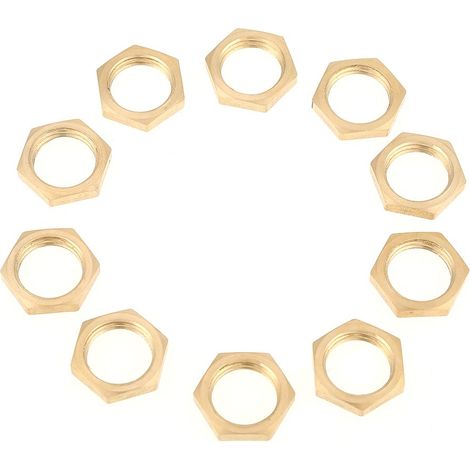 Zoternen 40 pezzi Dadi esagonali in ottone G1/8 G1/4 G3/8 G1/2 G3/4 G1 Raccordo filettato Dado sottile