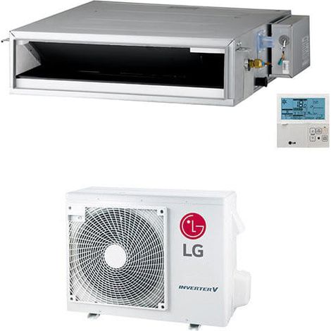 LG – Climatiseur gainable 12000 BTU – Inverter standard R32 – Classe A+/A – Moteur BLDC pour débit d'air optimisé – Wi-Fi en option - CL12F