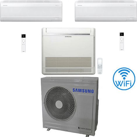 Klimaanlage Samsung Windfree Avant S2 Wifi + Konsole R32 Test-Split-Wechselrichter 9000 + 9000 + 12000 BTU mit E.U. AJ052TXJ3KG/EU Klasse A++/A+