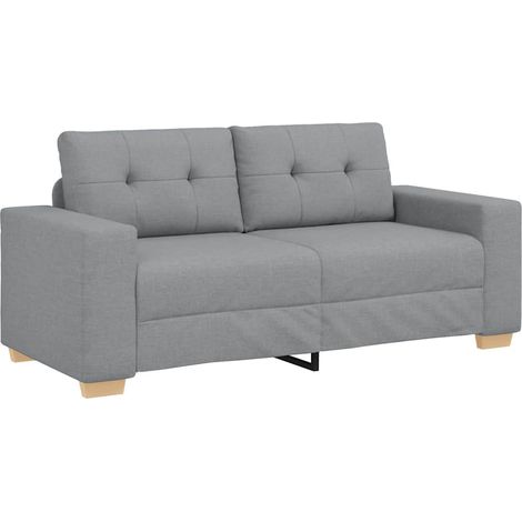 vidaXL Divano Divanetto Grigio Chiaro 140 cm in Tessuto