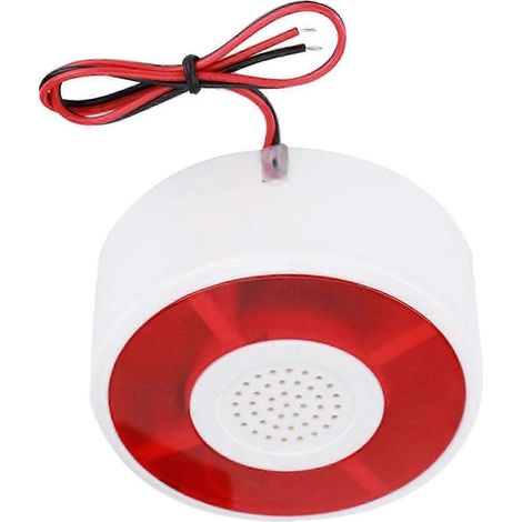 12-V-Gleichstrom-Alarm mit Ton und Licht, blinkendem Stroboskopsignal, Warnsirene und LED-Blinklichtalarm (1/5)
