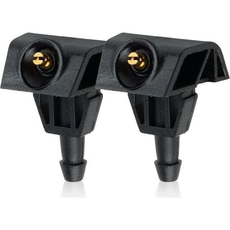 2 Pcs Windscreen Washer Nozzles, ABS Plastic, Compatible for Juke X-Trail Note, 289329U000/289323JA0A, Replacement Front Wiper Jet Sprayers for Maintenance (1/5)
