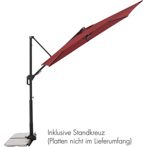 Doppler ACTIVE Pendel Green Edition 240 x 135 cm Pendelschirm Sonnenschirm Ampelschirm 4 Farben 833 Bordeaux (1/5)
