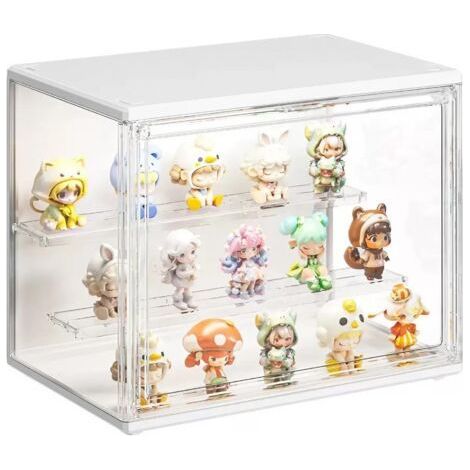 Vitrine pour Collection, Boîte de Présentation Transparent avec LED, Vitrine Acrylique avec Porte Magnétique pour Funko Pop, Figurine Pop, Maquette, Action Figurine, Blind Box 27×22×18cm (1/5)