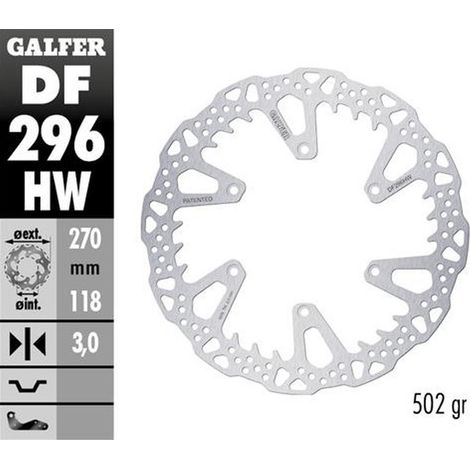 Disco de freno delantero para Yamaha YZ/WR 125-450 '20-'24 Galfer Shark Enduro (1/3)